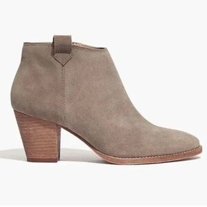 Madewell Billie Boots Suede Leather Ankle Heels 8.5